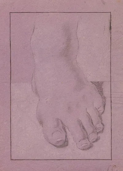 Study of the left foot by Сымон Чехович, 1715 — digital art print download
