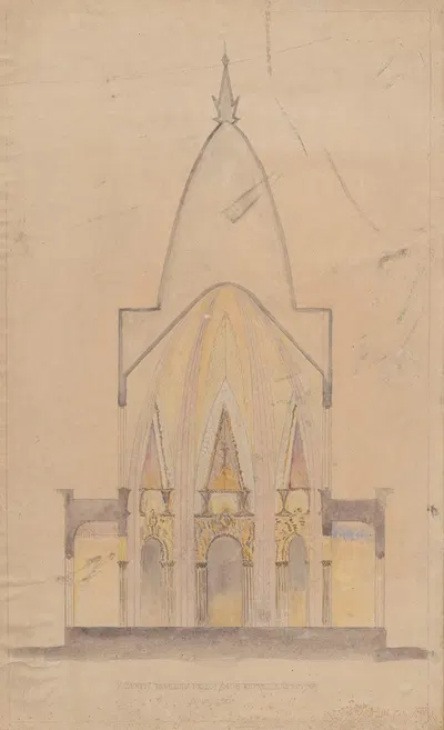 Design of a Polish pavilion at the International Exhibition in Paris by Винцент Драбик — digital art print download