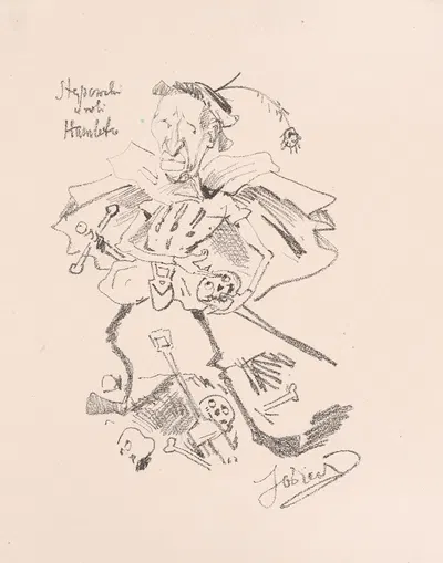 Leon Stępowski as Hamlet by Włodzimierz Bystrzyński-Sobiesław, 1904 — digital art print download