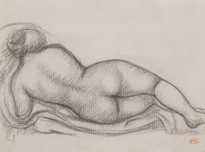 Reclining nude by Аристида Маййоль — digital art print download