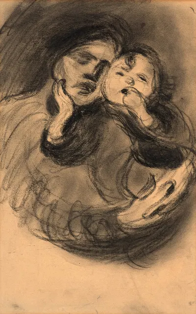 Mother and child by Южен Каррьер — digital art print download