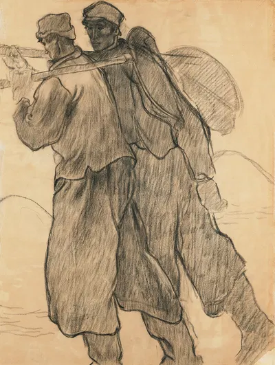 Twee schelpenvissers by Ян, 1891 — digital art print download