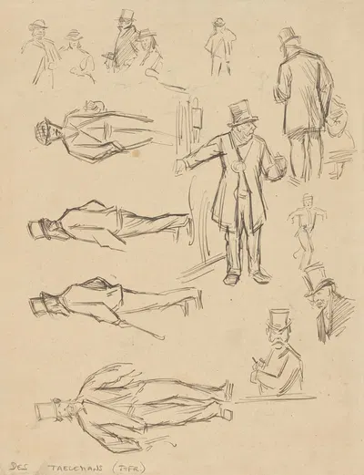 Etudes de personnages masculins. by Жан-Франсуа Таелеманс — digital art print download