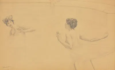Splashing; the bathers by Лоуренс Альма-Тадема — digital art print download