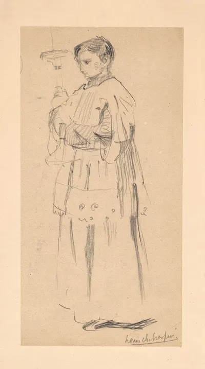 Altar servant carrying a candelstick by Louis-Charles Crespin — digital art print download