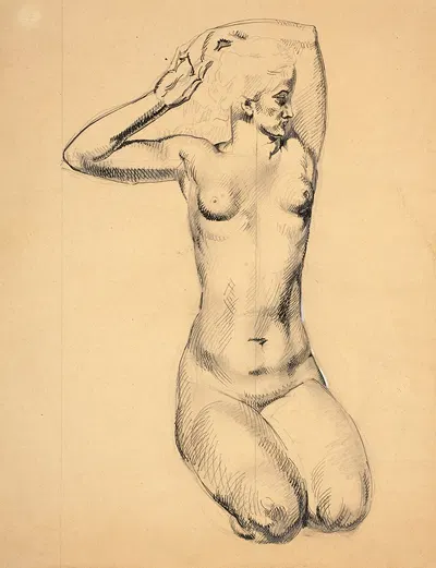 Etude pour une figure des Captives by Robert Pougheon — digital art print download