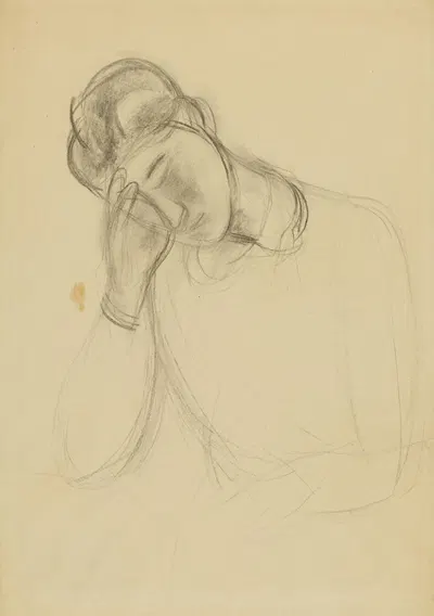 Studie II zum Bildnis Nanda by Рудольф Леви, 1941 — digital art print download
