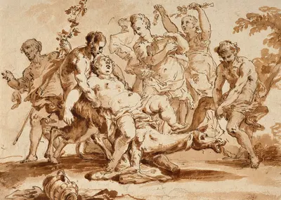 The Drunkenness of Silenus by Себастьяно Риччи — digital art print download