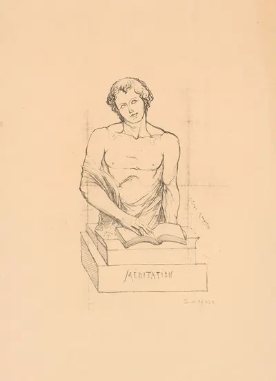 Méditation by Виктор Руссо, 1897 — digital art print download