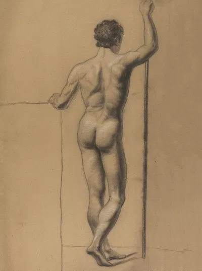 Standing male nude by Albert Voituron — digital art print download