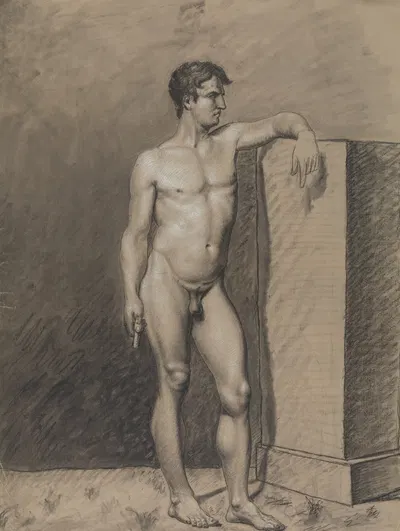 Standing male nude by Albert Voituron — digital art print download