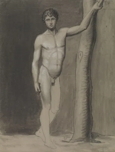 Standing male nude by Albert Voituron — digital art print download