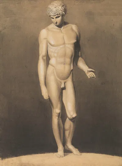 Standing male nude by Albert Voituron — digital art print download