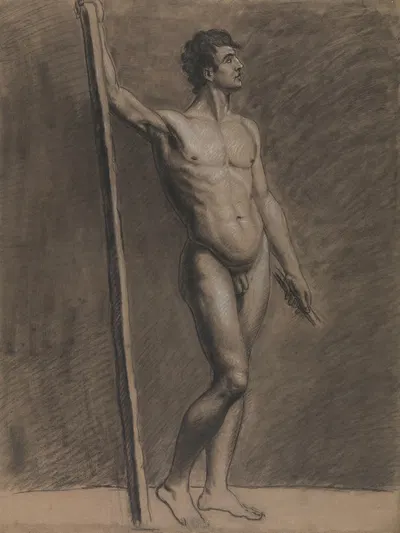 Standing male nude by Albert Voituron — digital art print download