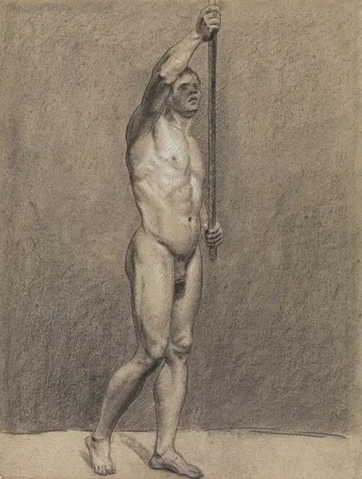 Standing male nude by Albert Voituron — digital art print download