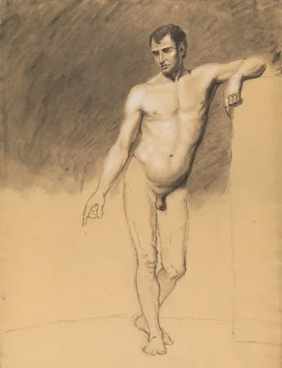 Standing male nude by Albert Voituron — digital art print download