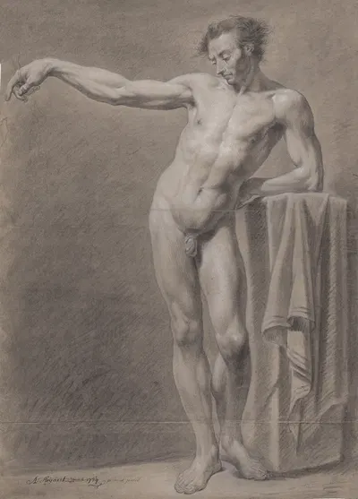 Standing male nude by Antoine Ignace Steyaert, 1784 — digital art print download