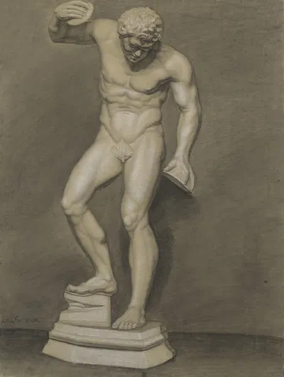 Dancing satyr by Antonius De Witte, 1835 — digital art print download