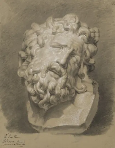 Bust of Laocoön by Bernard Haazen, 1841 — digital art print download