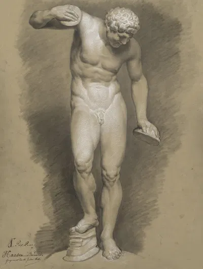 Dancing satyr by Bernard Haazen, 1841 — digital art print download