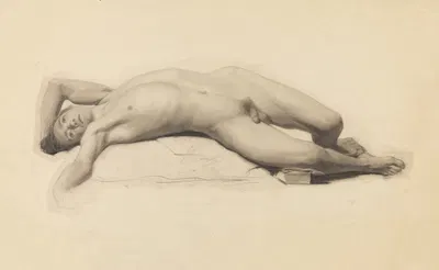 Reclining male nude by Шарль Онгена — digital art print download
