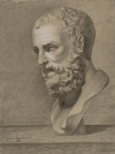 Bust of Solon by Charles Recour, 1832 — digital art print download
