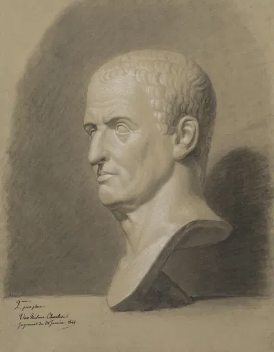 Bust of a man by Charles Van Halme, 1841 — digital art print download