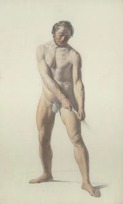 Standing male nude by Феликс де Винь — digital art print download