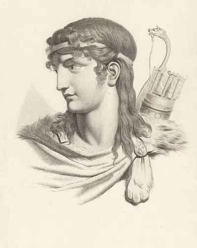 Bust of a huntsman by François Brendonck, 1804 — digital art print download