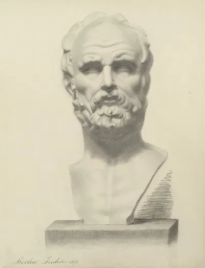 Bust of a man by Isidoor Bertier, 1875 — digital art print download
