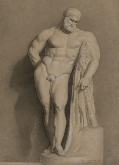 Farnese Hercules by Jacobus Huyghebaert, 1808 — digital art print download