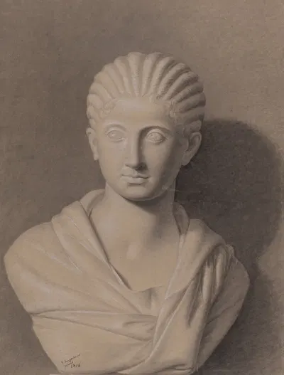 Bust of Plautilla by Jacobus Huyghebaert, 1808 — digital art print download