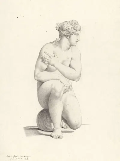 Crouching Venus by Jean de Groote, 1806 — digital art print download