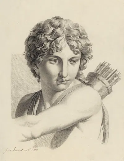 Bust of Adonis by Joannes Lernous, 1808 — digital art print download