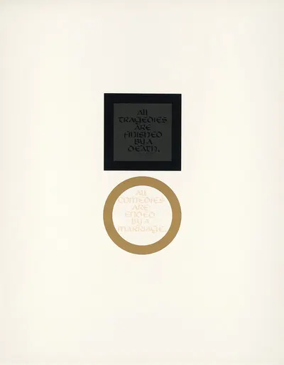 All tragedies are finished by a death. All comedies are ended by a marriage Lord Byron (1788-1824) by Herb Lubalin,…