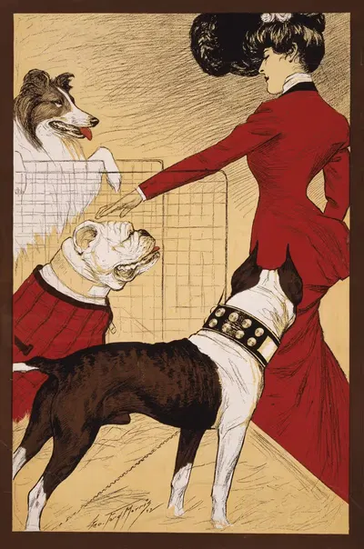 Собачья выставка клуба Чикаго by Джордж Форд Моррис, 1902 — digital art print download