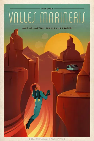 Valles Mariners by SpaceX — digital art print download