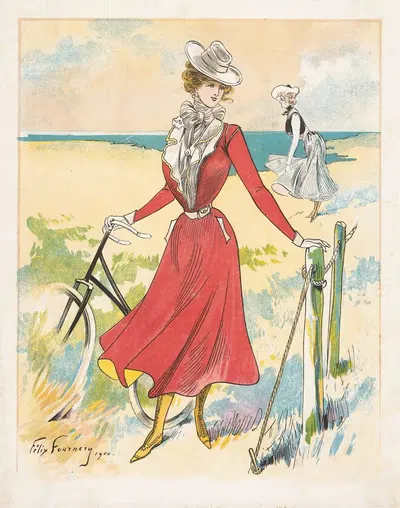 Модный журнал как искушение by Феликс Фурнери, 1900 — digital art print download