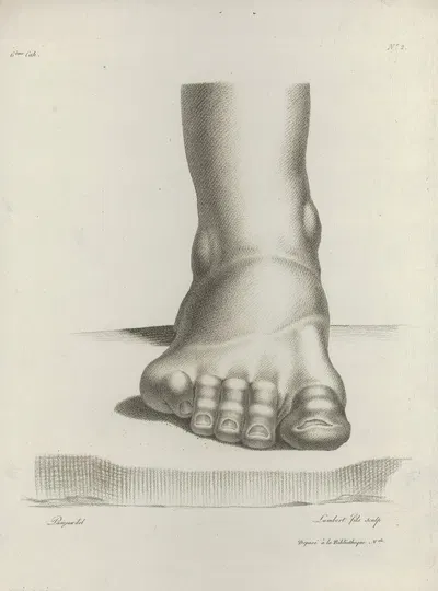 Study of a foot by Philippe Louis Parizeau — digital art print download