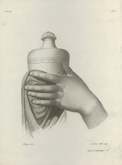 Study of a hand by Philippe Louis Parizeau — digital art print download