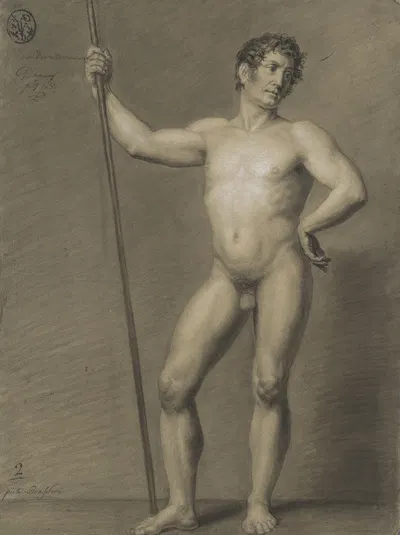 Standing male nude by Пьер Руссо, 1833 — digital art print download