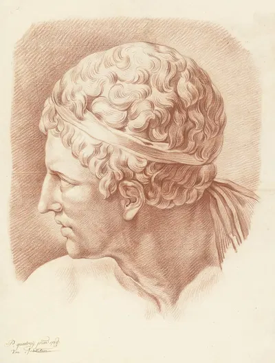 Bust of a man by Pieter Jacob Questroy, 1786 — digital art print download