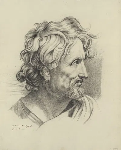 Bust of a man by William Mctaggart, 1836 — digital art print download