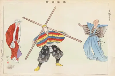 Ногаку дзуе, пл. 20 by Кодзё Цукиока, 1897-1901 — digital art print download