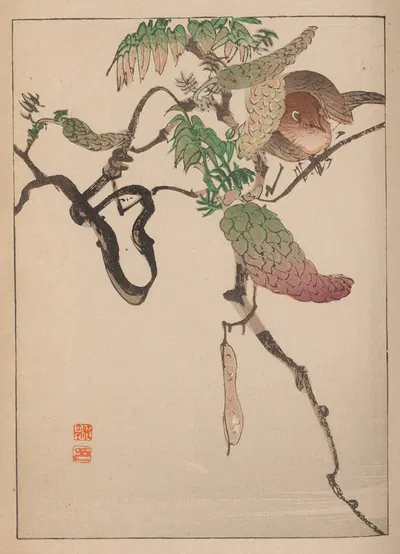 Kachō gafu, Pl.10 by Kōtei Fukui, 1898 — digital art print download