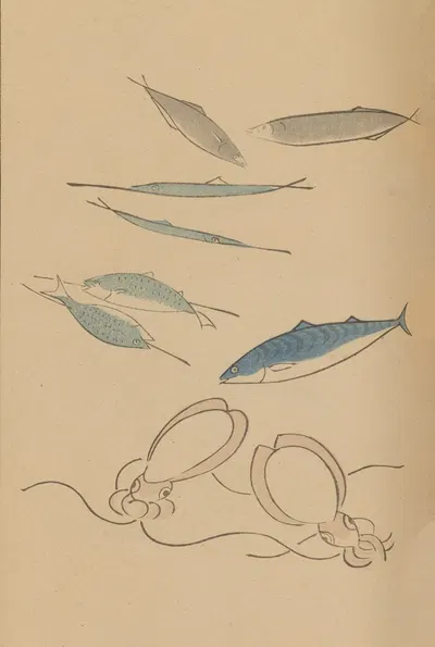 Chōjū ryakugashiki, Pl.46 by Masayoshi Kitao, 1868-1912 — digital art print download