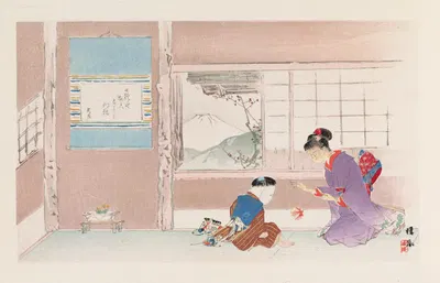 Seihō jūni Fuji, Pl.01 by Takeuchi Seihō, 1894 — digital art print download