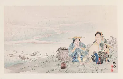 Seihō jūni Fuji, Pl.05 by Takeuchi Seihō, 1894 — digital art print download