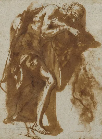 Two Studies of the Bound Christ by Alessandro Maganza — digital art print download