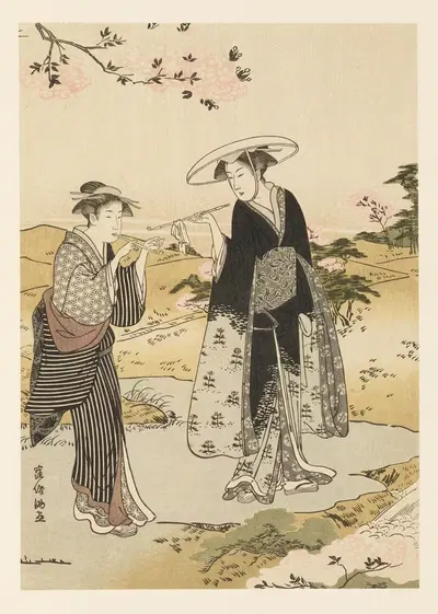 Masterpieces selected from the Ukiyoyé School, Pl.12 by Shiichi Tajima, 1906 — digital art print download